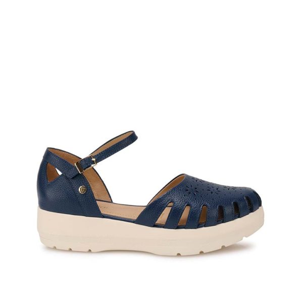 Sandalia Franciscana Casual Azul