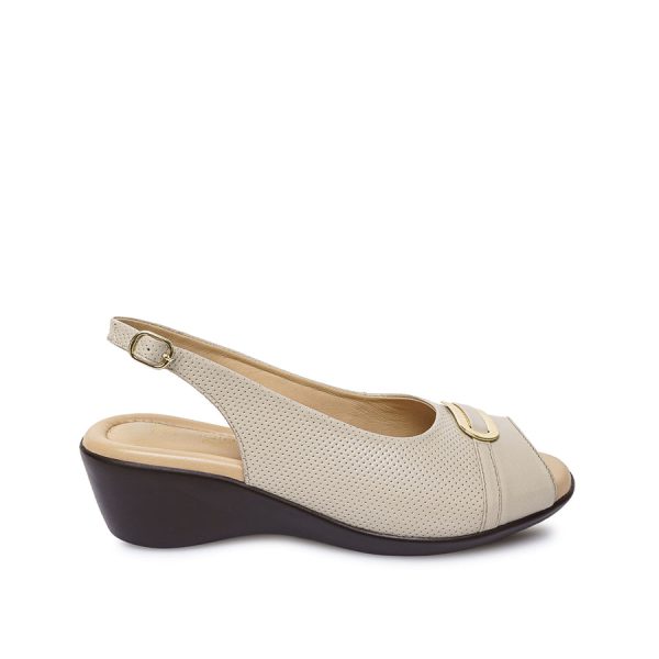 Sandalia Peep Toe Casual Blanco - Mod. 9977