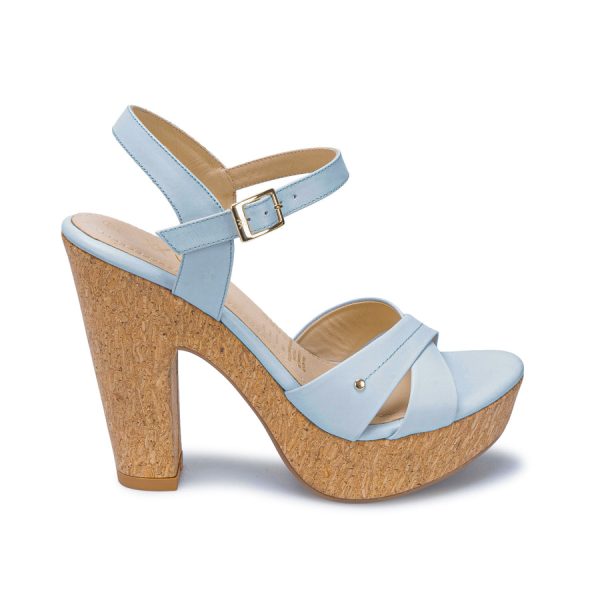 Sandalia D'Orsay Casual Celeste - Mod. 3239
