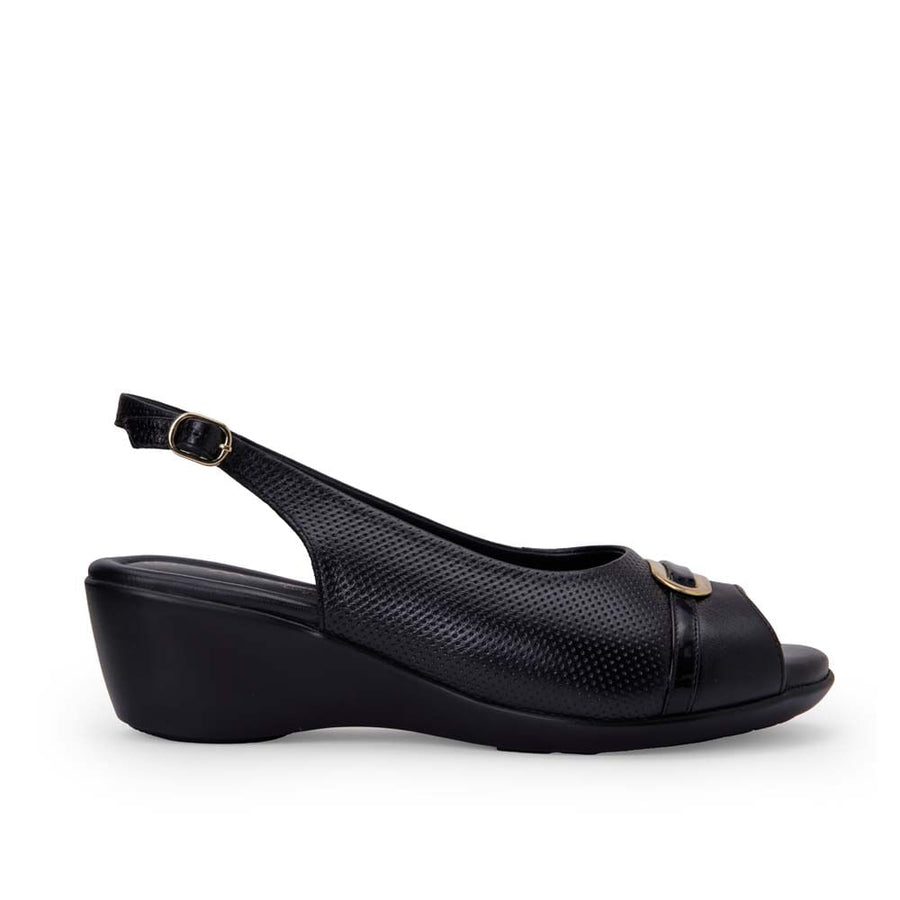 Sandalia Peep Toe Casual Negro - Mod. 9972