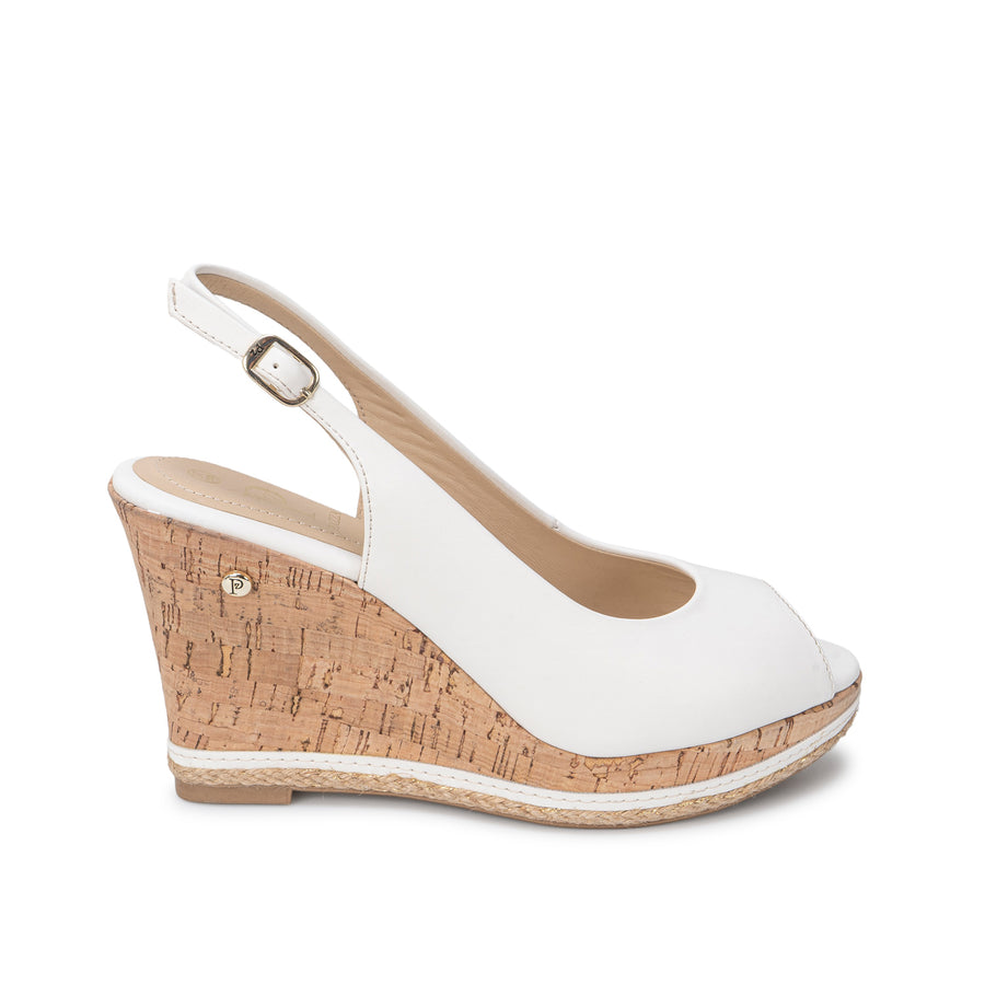 Sandalia Peep Toe Casual Blanco - Mod. 2224