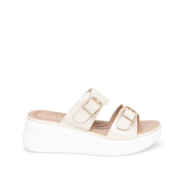 Sandalia Slide Casual Hueso - Mod. 0877