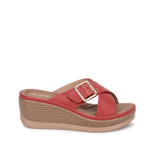 Sandalia Slide Casual Rojo - Mod. 0882