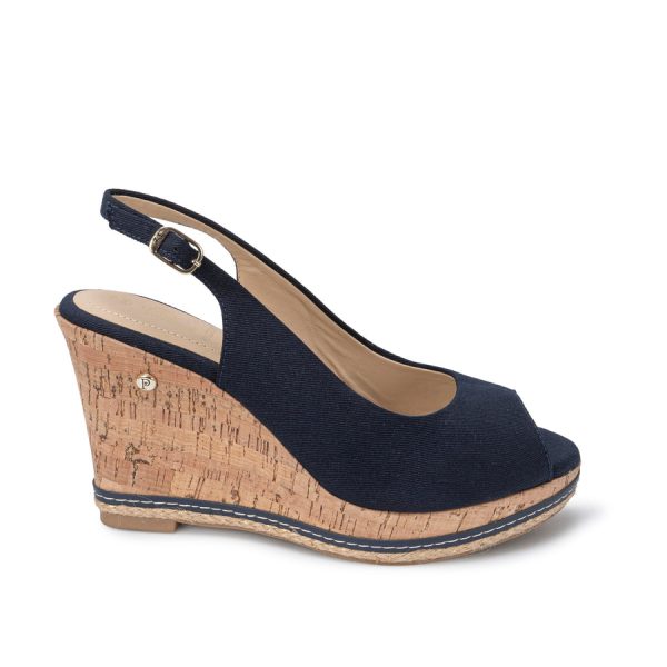 Sandalia Peep Toe Casual Azul - Mod. 2219