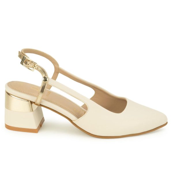Zapato Stiletto Casual Hueso - Mod. 9009