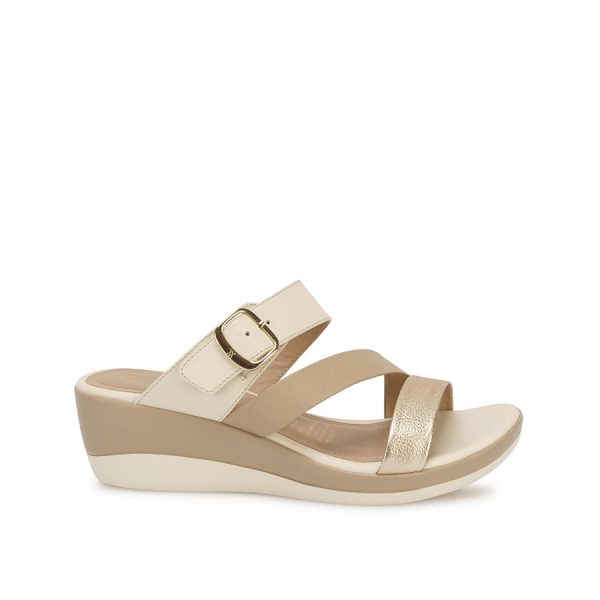 Sandalia Slide Casual Hueso - Mod. 5645
