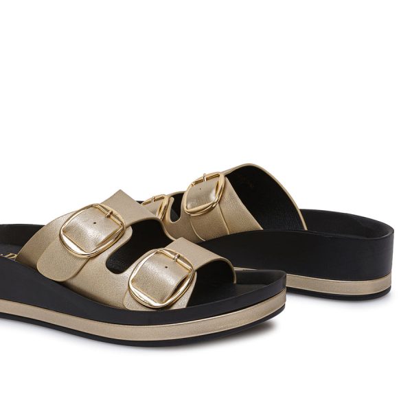 Sandalia Strap Casual Dorado - Mod. 4030