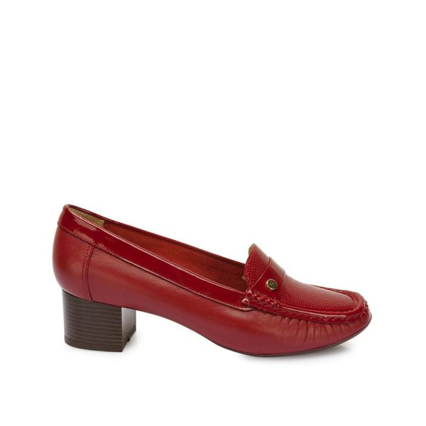 Zapato Mocasín Vestir Vino