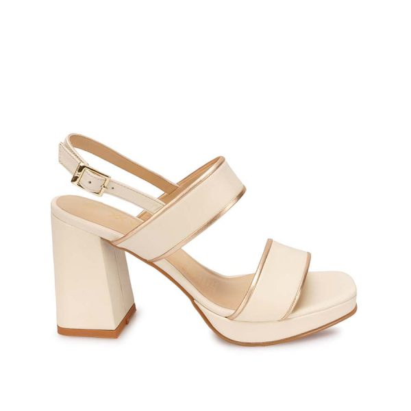 Sandalia D'orsay Casual Hueso - Mod. 7065