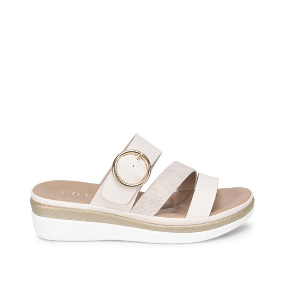 Sandalia Slide Casual Hueso - Mod. 1097
