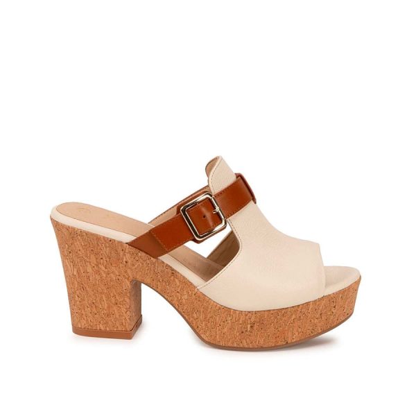 Sandalia Slide Casual Hueso - Mod. 7376