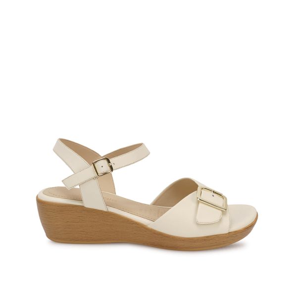 Sandalia D'orsay Casual Hueso - Mod. 7326