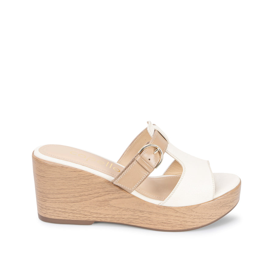 Sandalia Slide Casual Hueso - Mod. 1552