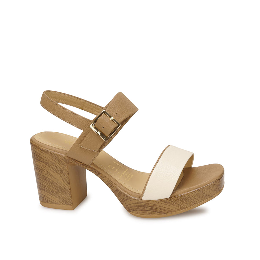 Sandalia D'orsay Casual Hueso - Mod. 5344